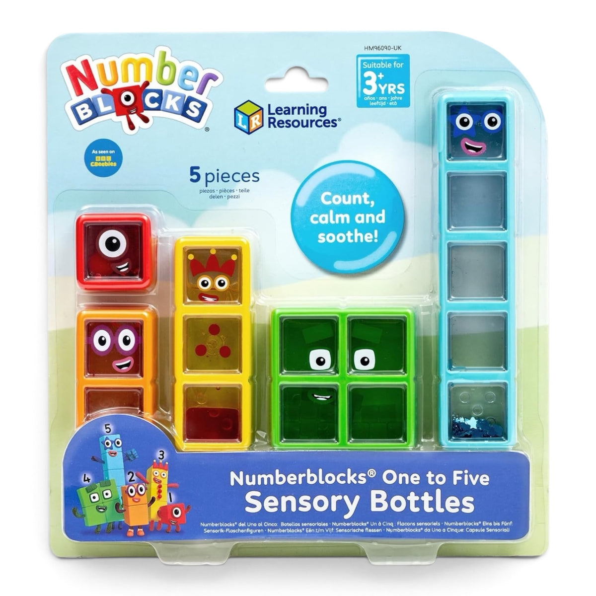 Number Blocks One to Five Sensory Bottles - The Sensory
