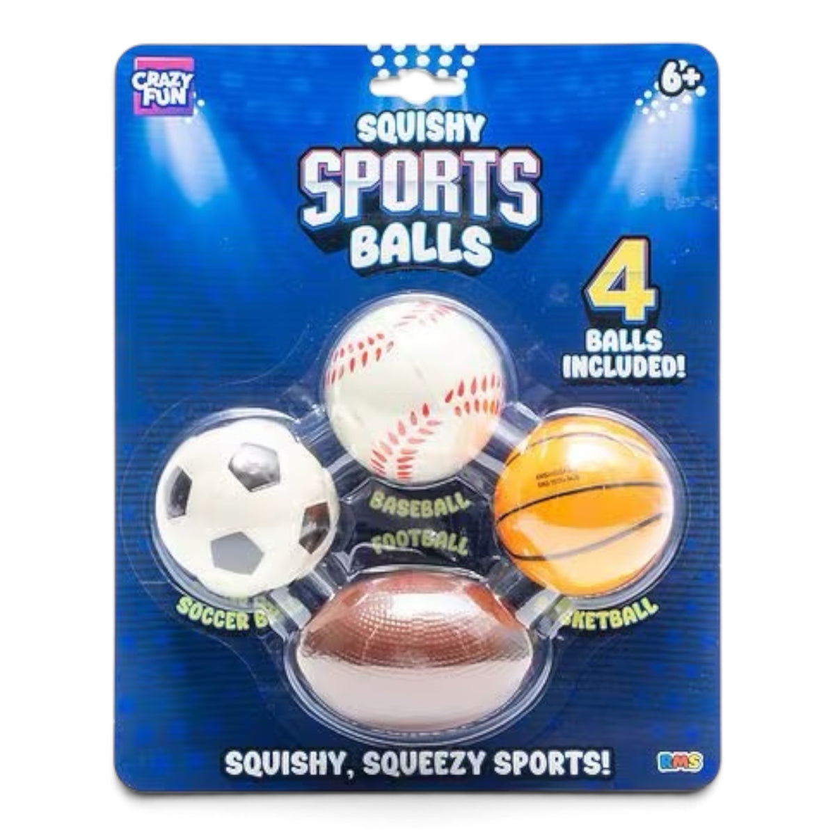RMS Squishy Sports Balls 4 Pack