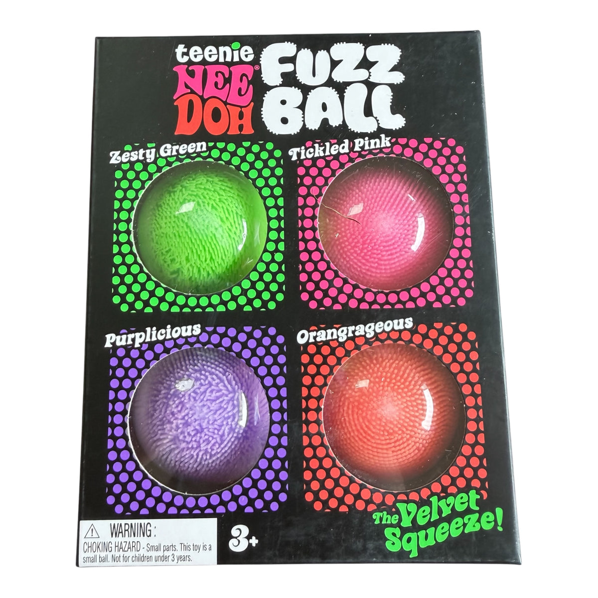 Teenie NeeDoh Fuzz Ball 4-Pack | Authentic Schylling - The Sensory