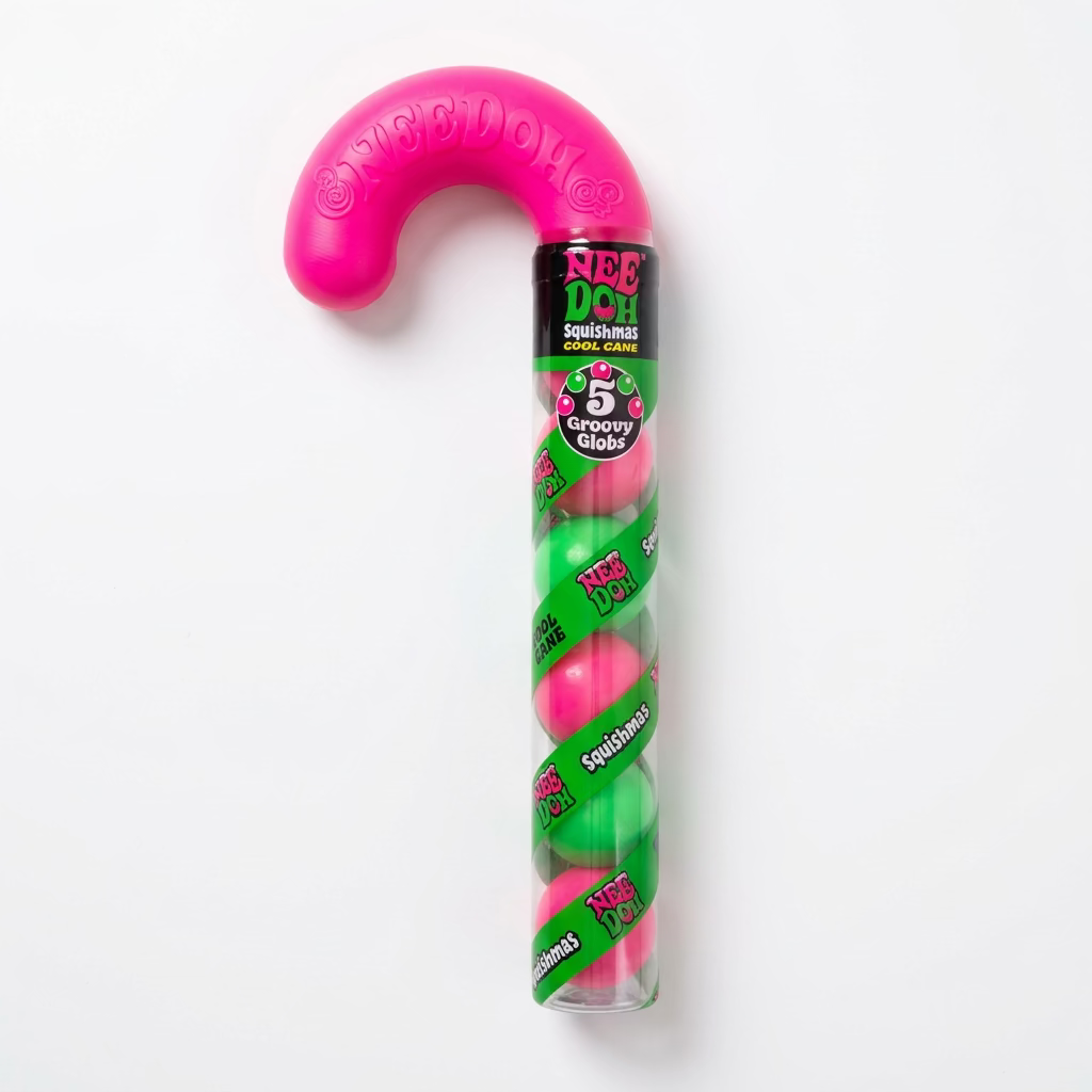 NeeDoh Squishmas Cool Cane – 5 Groovy Globs | Authentic