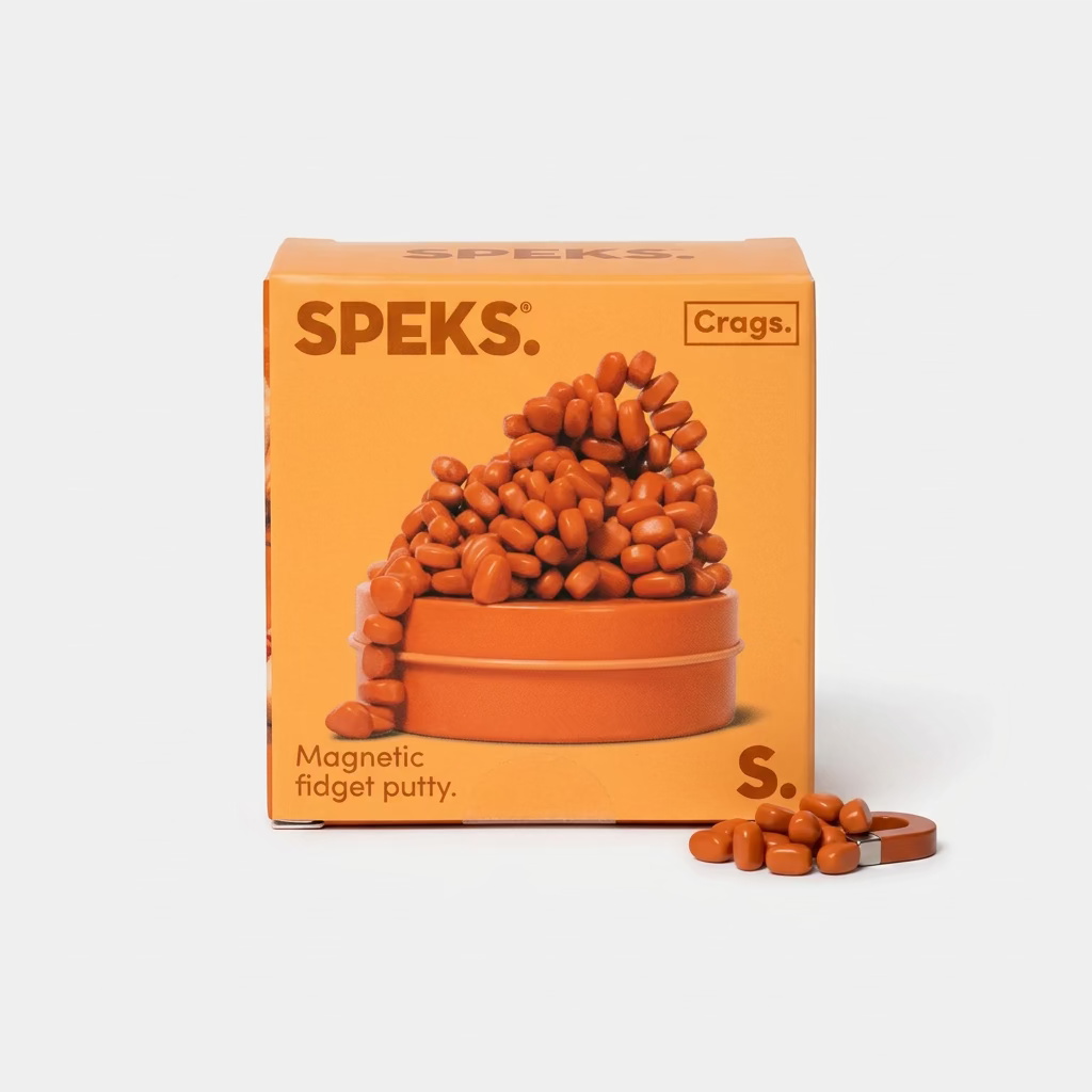 SPEKS Crags Magnetic Fidget Putty Coral, 150+ Magnetic Stress Stones