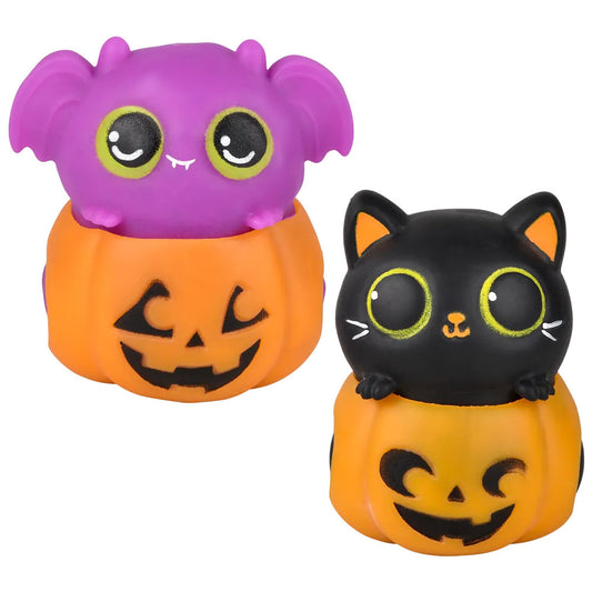 Jack-O-Lantern Cat and Bat Squishy
