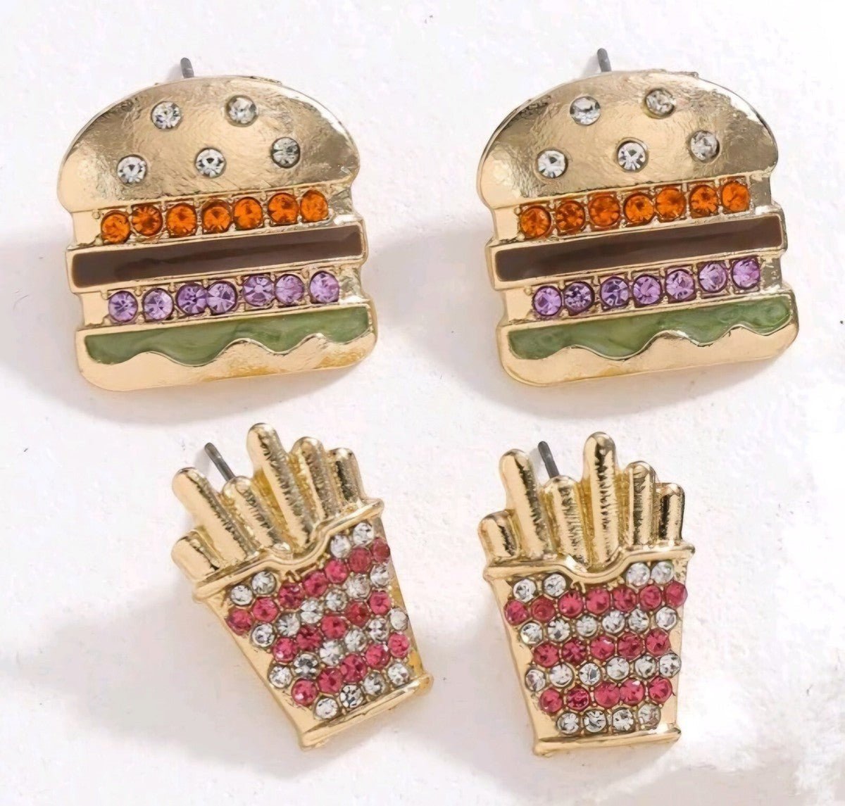 Burger And Fry Earrings - The Sensory