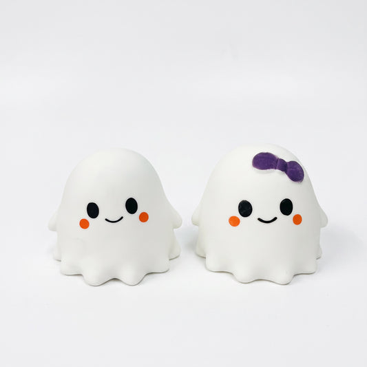Jumbo slow-rise ghost squishy squeezed in hand