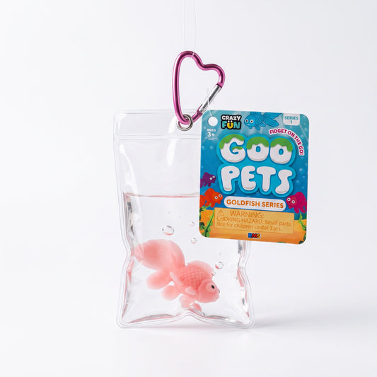 Goo Pets goldfish in a bag squishy toy