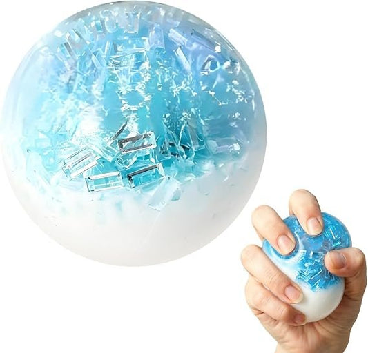 Blue glacier ice ball crunchy squishy