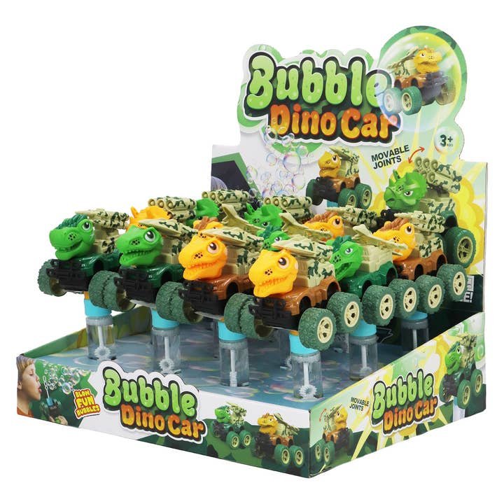 Dino Car Bubble Wands - The Sensory