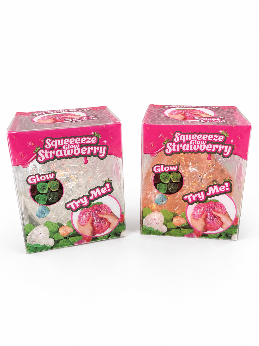 Strawberry glow-in-the-dark squishy in gift box
