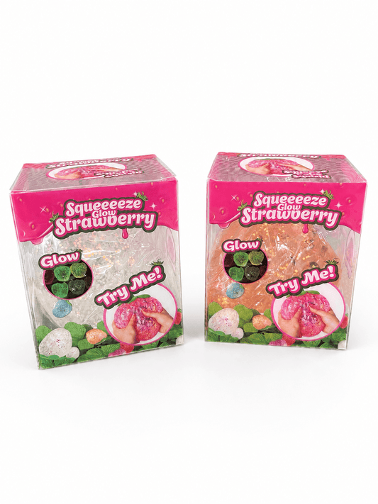 Strawberry glow-in-the-dark squishy in gift box