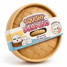 Glitter Maltose Squishy Dumplin fidget toy with embedded glitter