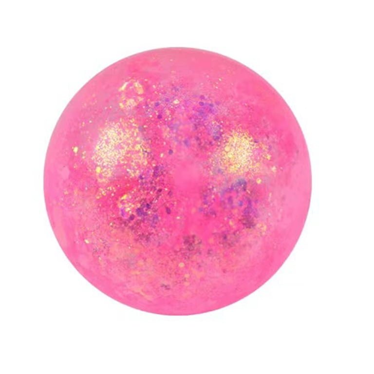 Glitter maltose sphere orb stress reliever, sparkly squeezable ball