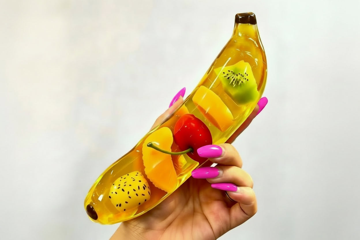 Giant Mix Fruit Banana | Kawaii Chiboki | Sensory Maltose Squish