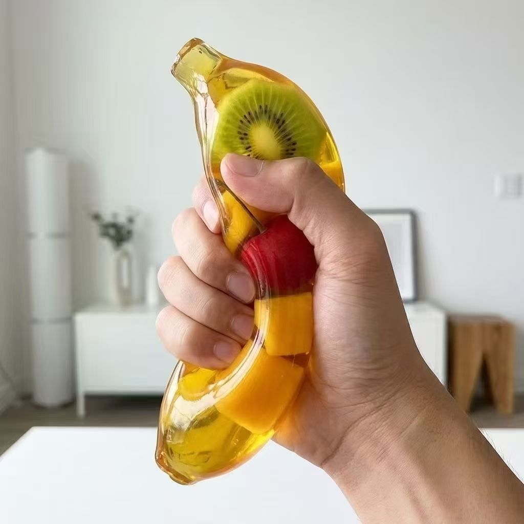 Giant Mix Fruit Banana | Kawaii Chiboki | Sensory Maltose Squish