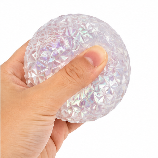 Diamond Glitter Stress Ball | Clear Maltose Squishy Fidget Toy