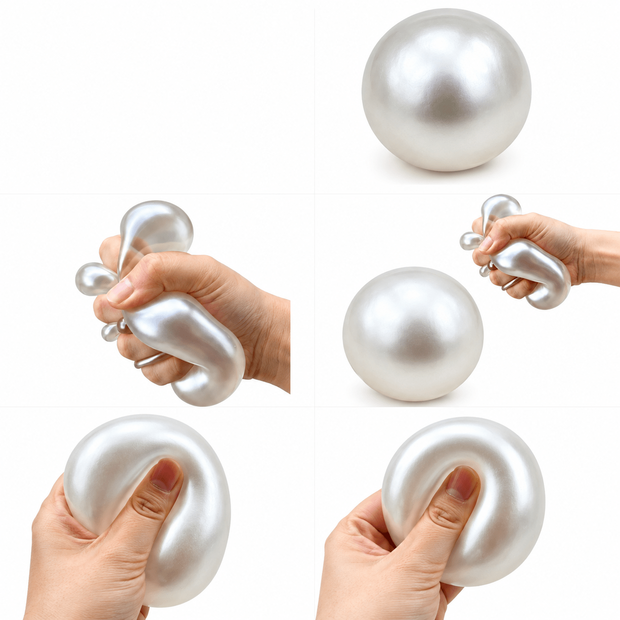 Pearl Coconut Oil Stress Ball | Soft Sensory Squishy Fidget Toy for ASMR & Stress Relief - The Sensory