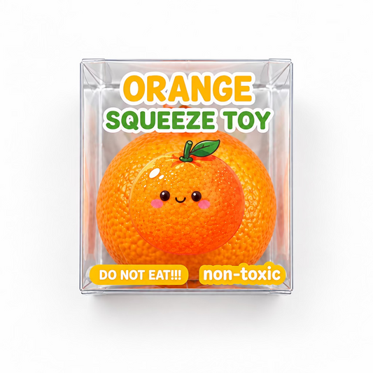 Crunchy Orange Squishy | ASMR Fruit Squeeze Toy