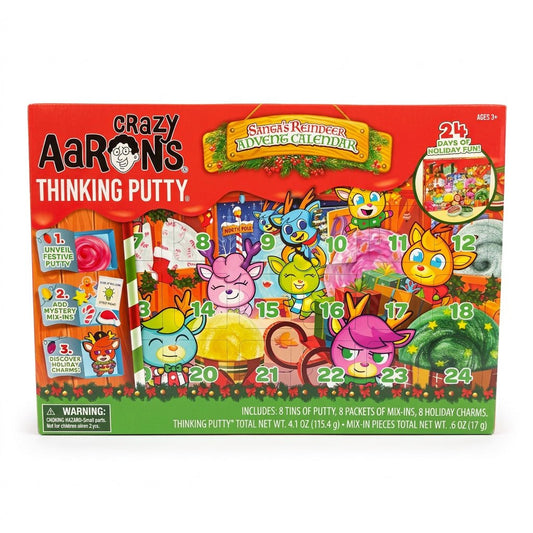 Crazy Aaron's Santa's Reindeer Thinking Putty Advent - The Sensory