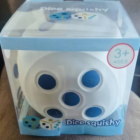 White Jumbo Squishy Dice 5 Inch - The Sensory