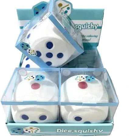White Jumbo Squishy Dice 5 Inch - The Sensory