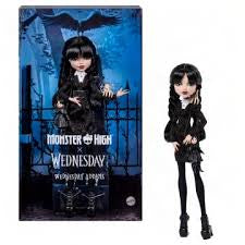 Monster High X Wednesday Collectible Doll, Wednesday Addams