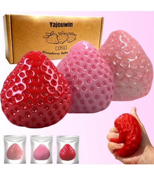 Strawberry Taba Squishy set (3pc)