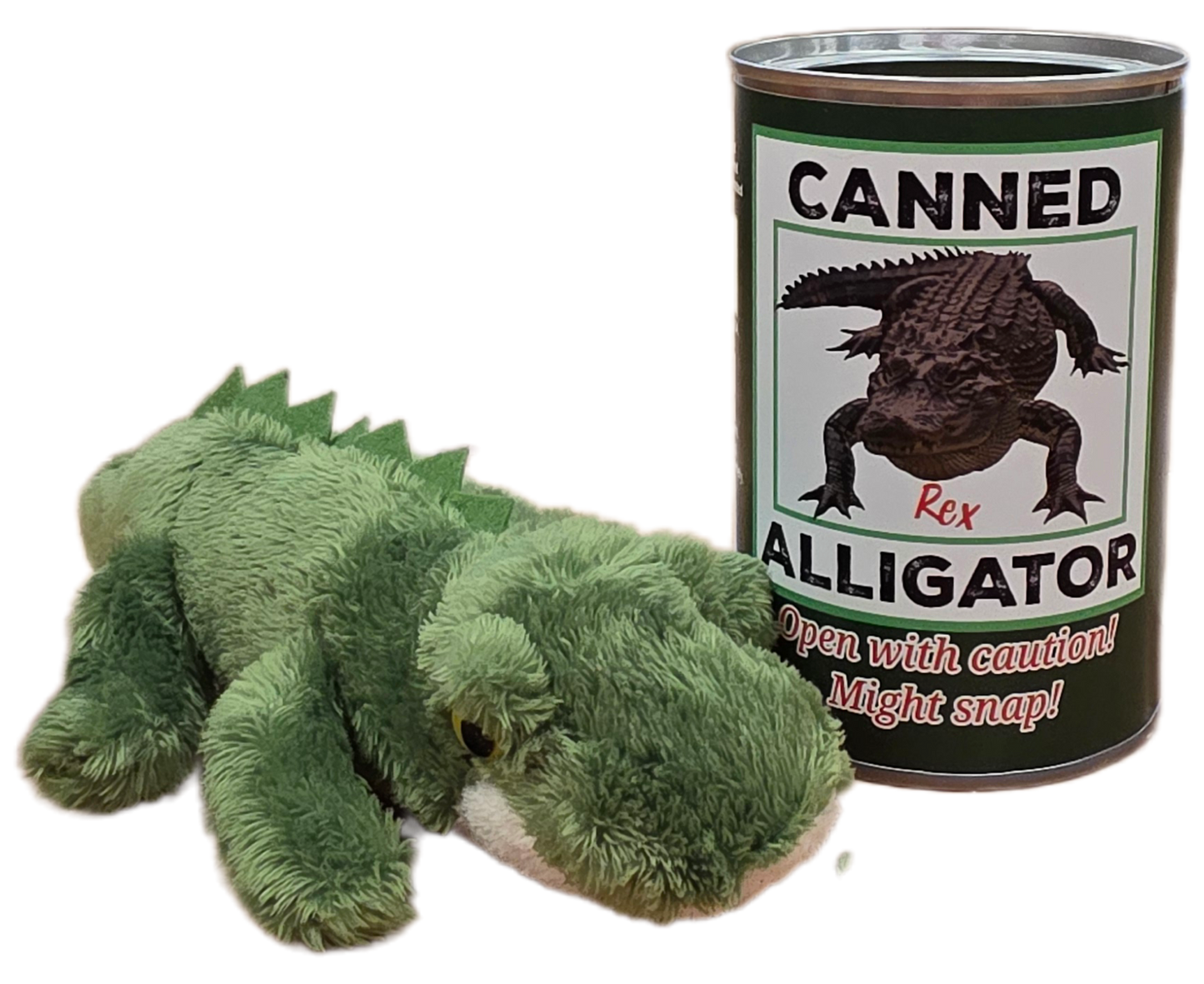 Alligator In A Can Pop Top | Plushy With Keepsake Can