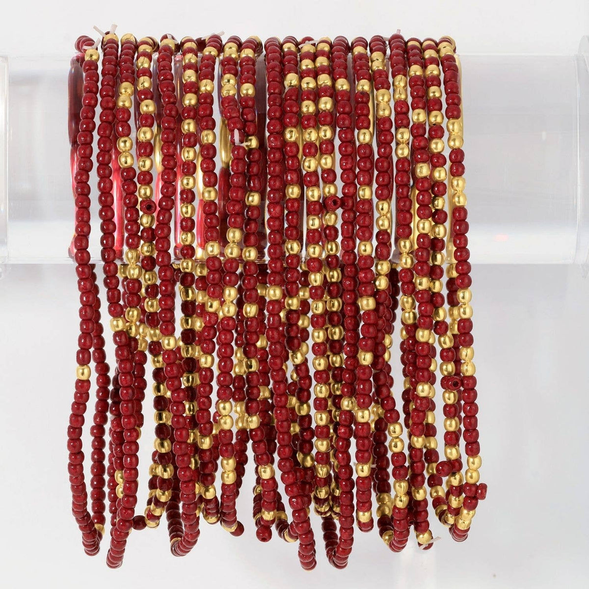 Stretch Seed Bead Solid Game Day Bracelets