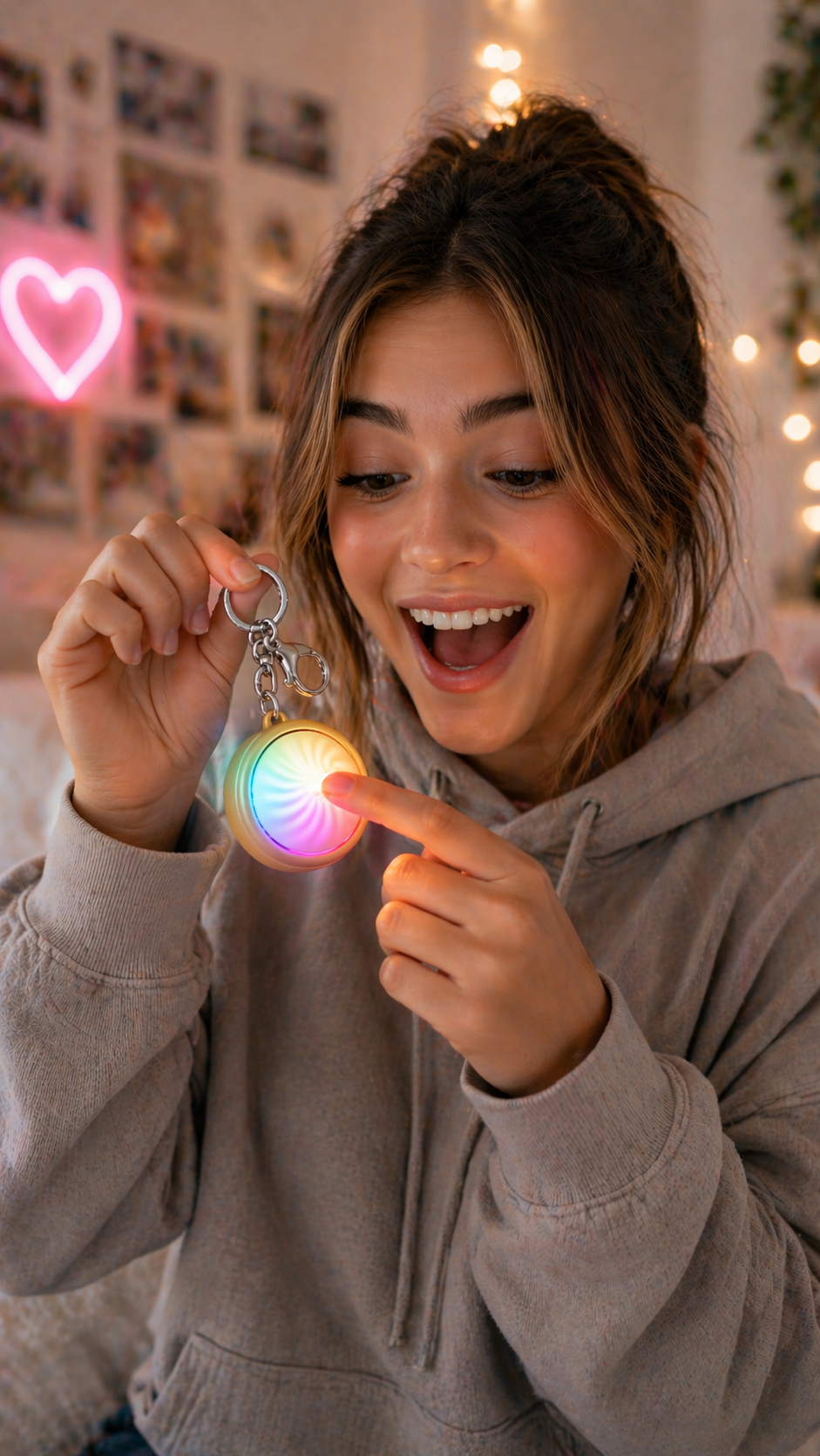 Dumpling Fidget Keychain | Lights Up With Satisfying Clicks