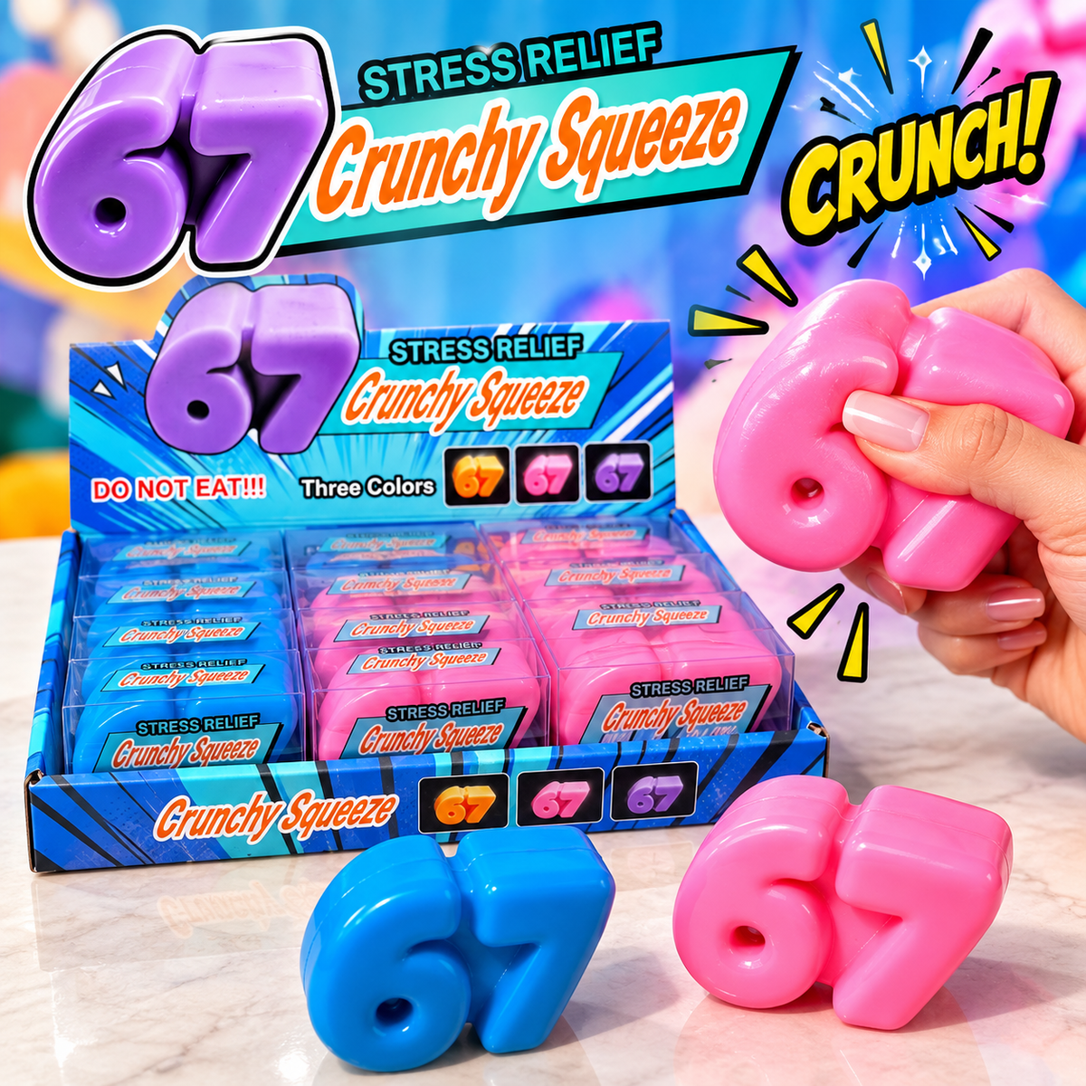 67 Crunchy Squeeze (Six Seven Squishy) — ASMR Crunch Squishy - The Sensory