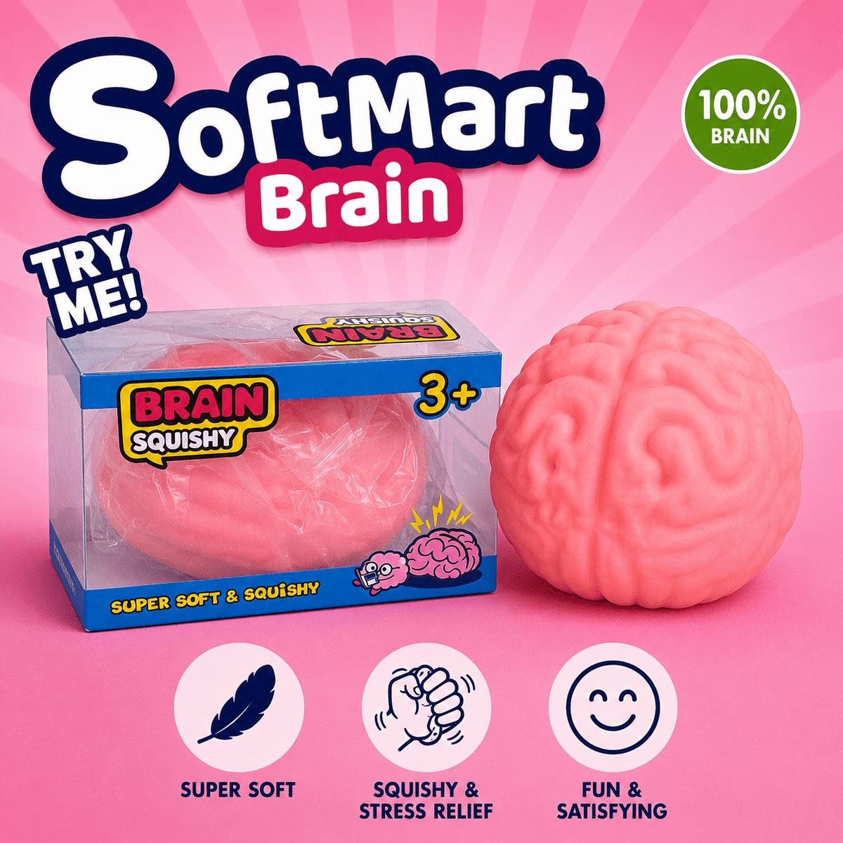 SoftMart Brain Squishy - The Sensory