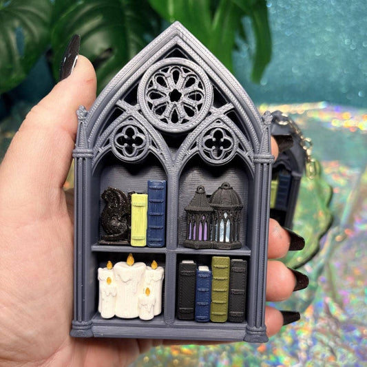 Gothic Bookshelf Fidget Clicker - The Sensory