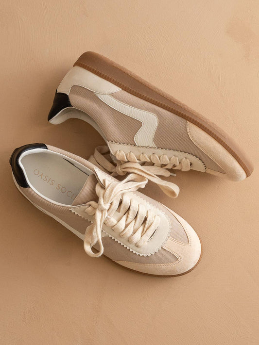 Classic Low Top Sneakers- With DreamCloud Cushion Insole- Almond