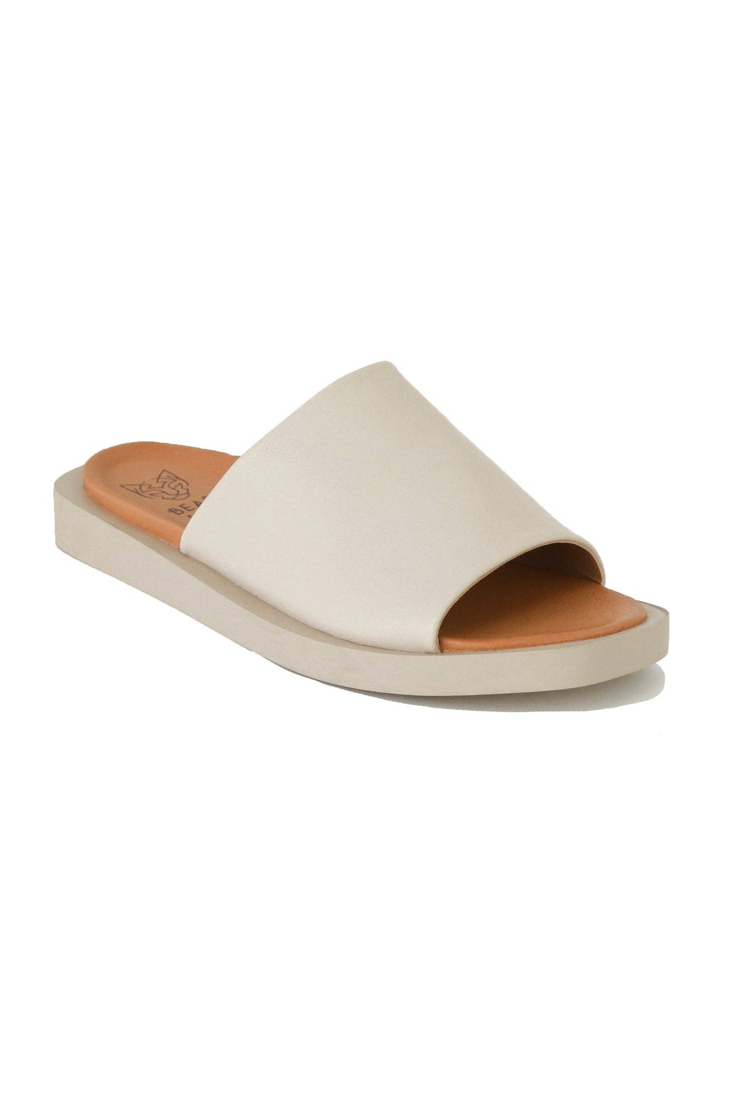 Soft Leather Slide Sandals All Day Comfort- Blue or Nude