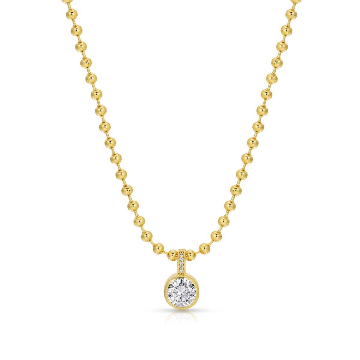Bold in Style CZ Pendant Necklace