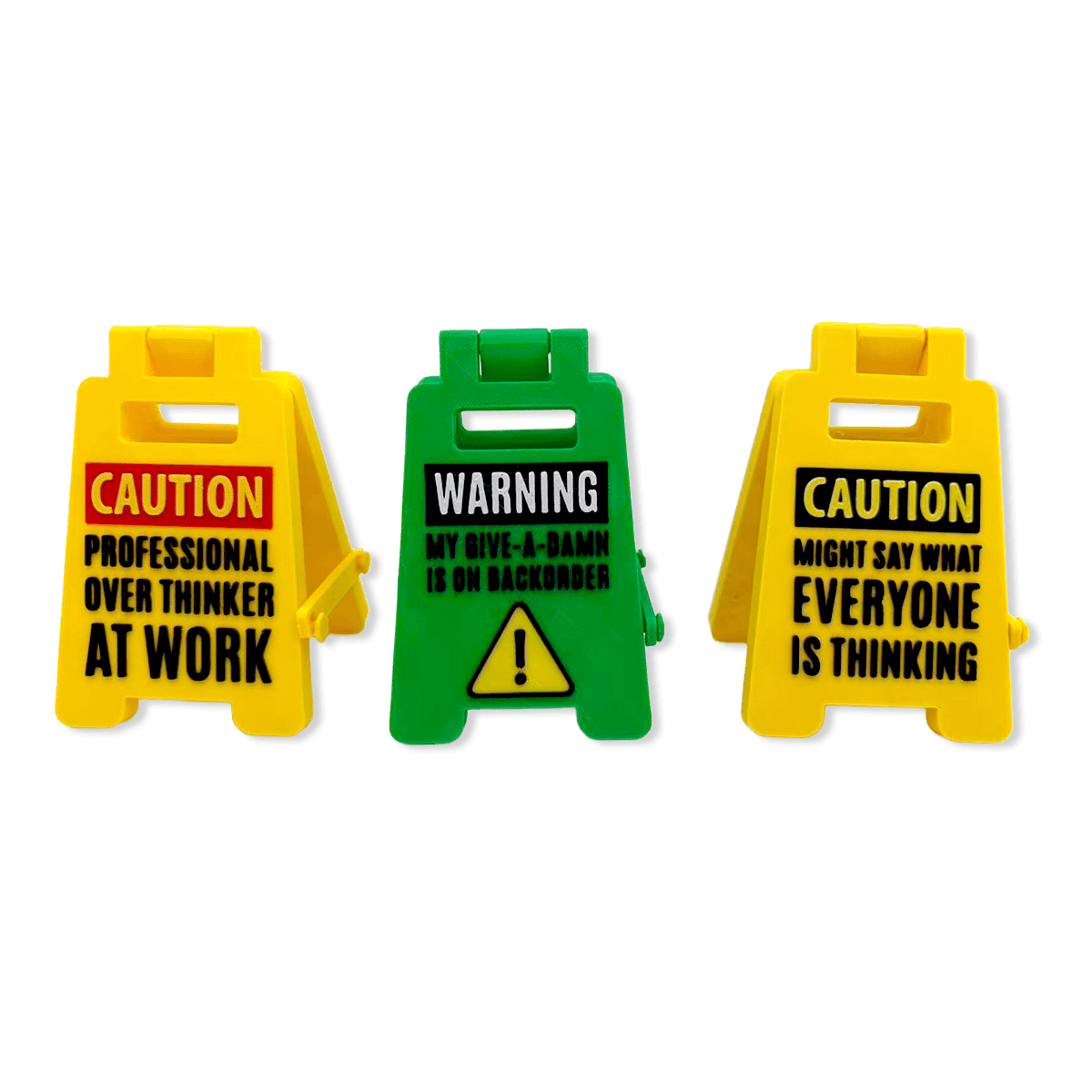 Standing 4.75" 3D Mood Caution Sign Assortment - 12/Display - The Sensory