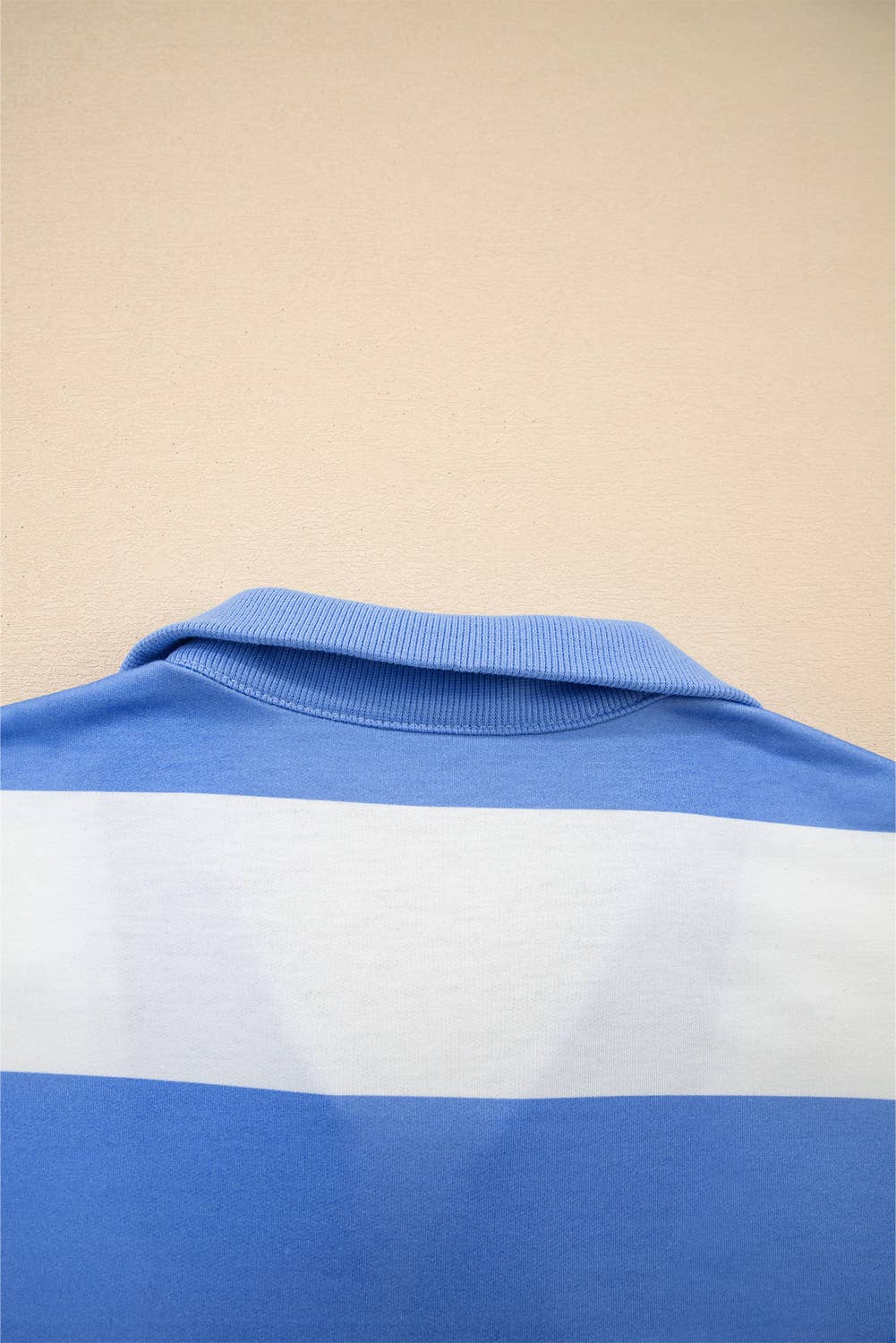 Striped Half Zip Tee And Shorts Set - Trendy & Comfy