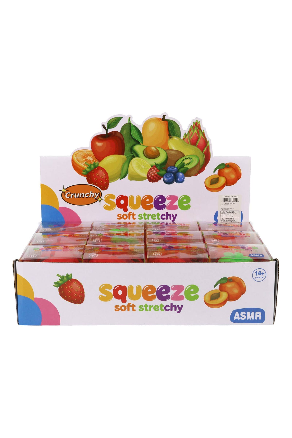 Strawberry Crunchy Bead Soft Slime Filled TPR Squishy - The Sensory