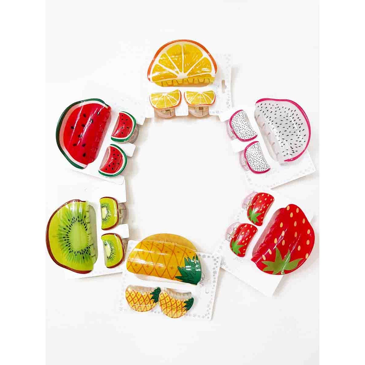 Hair Claw Clip Sets- Fruit Theme