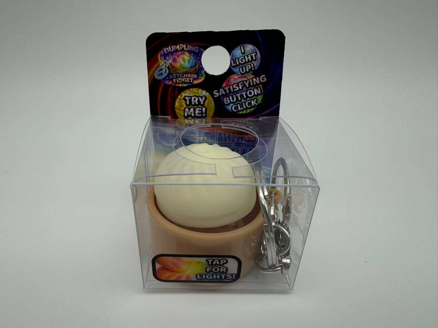 Dumpling Fidget Keychain | Lights Up With Satisfying Clicks