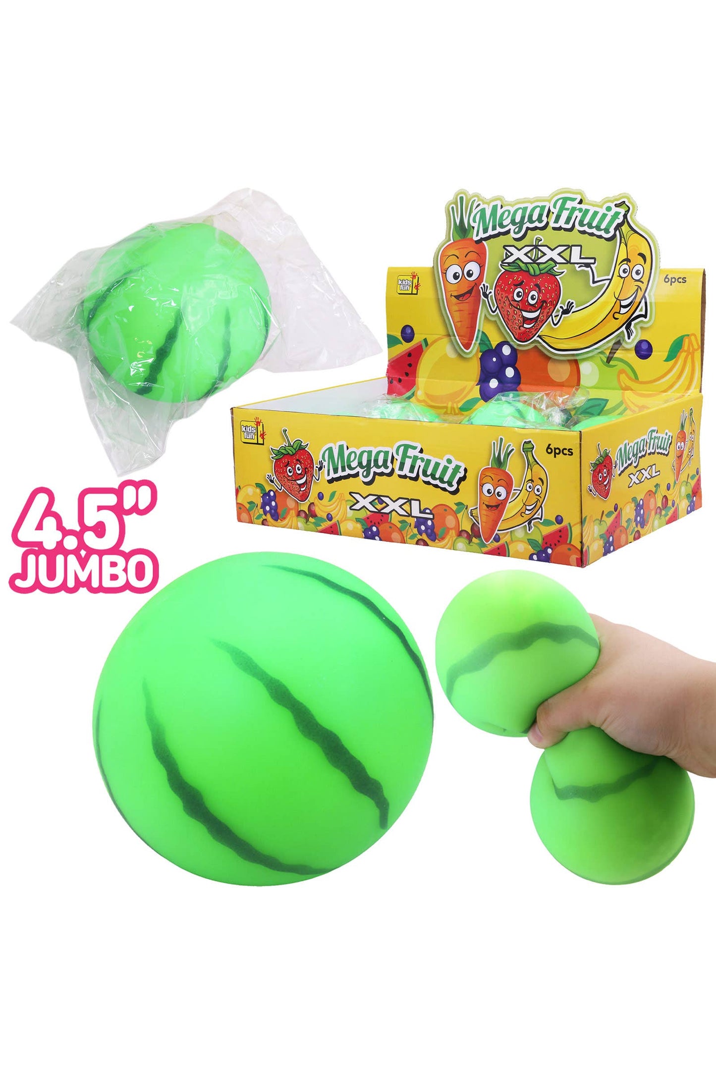 BIG 4.5 Inch Watermelon Slime Filled TPR Squishy