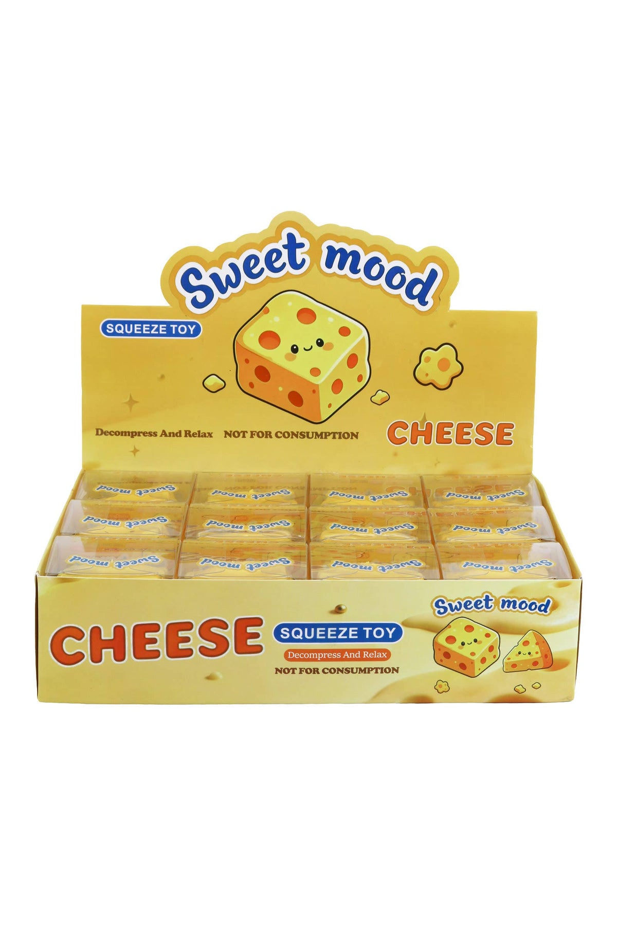 Cheese Zero Rebound TPR Crunchy Bead Slime Filled Squishy