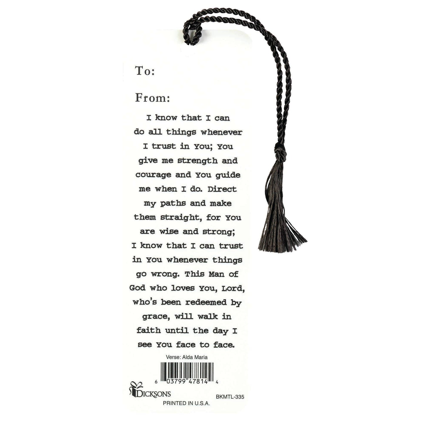 Dad Tassel Bookmark Accent Faith Based Elegant Gift