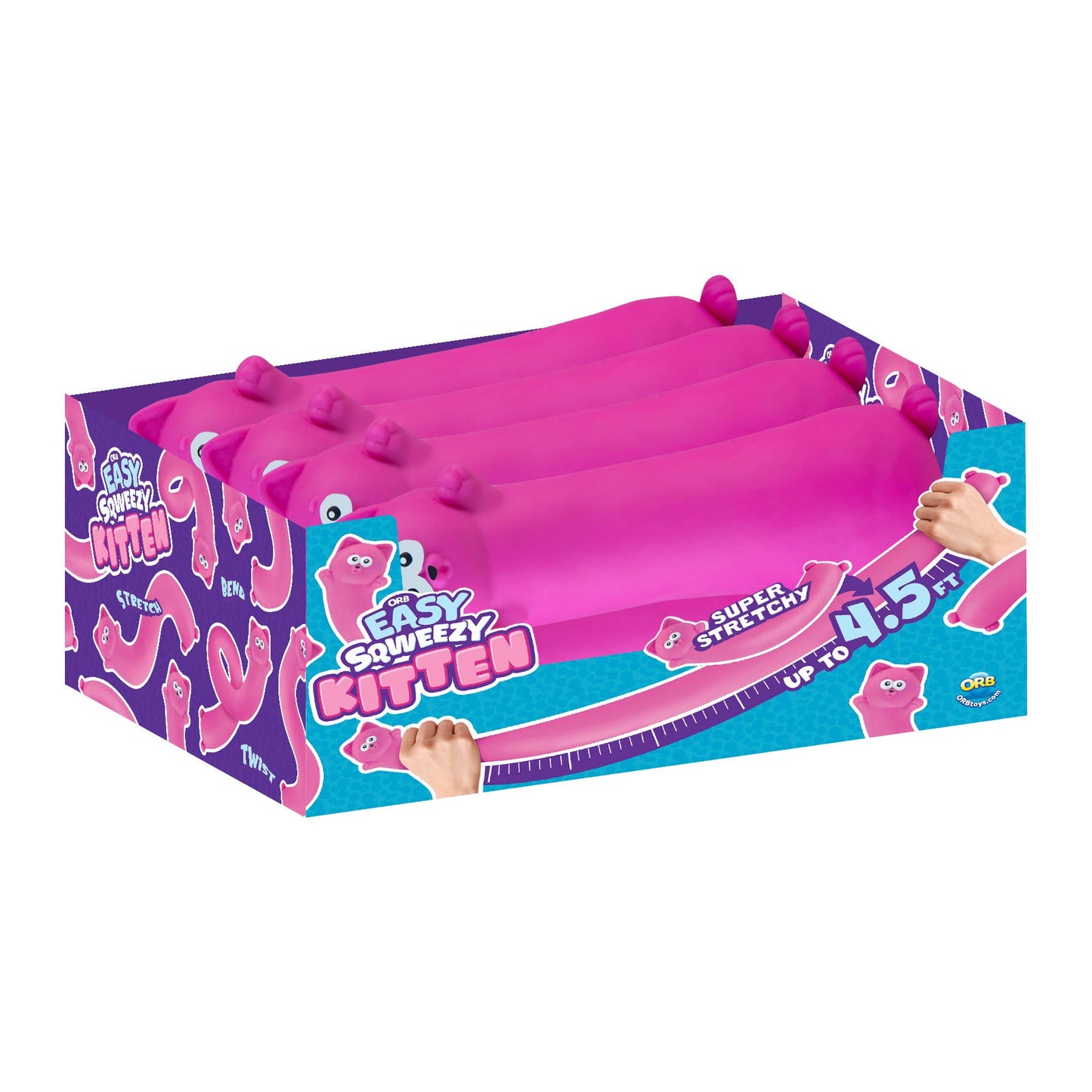 PRE-ORDER- Easy Sqweezy Stretchy Pets Cat | Viral | Pink