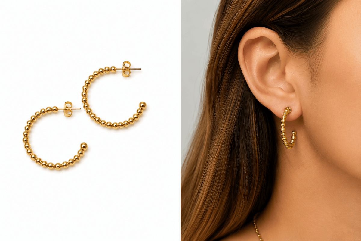 LuLu Mac GOLD HOOP EARRINGS - The Sensory