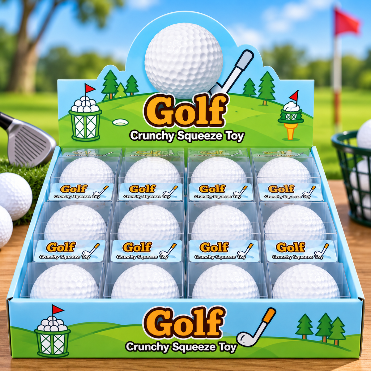Golf Crunchy Squeeze Toy — ASMR Crunch Golf Ball Squishy - The Sensory