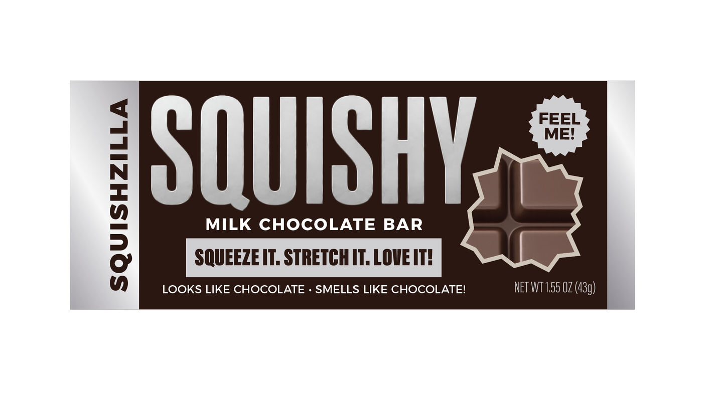 Fun Doh Slow Rise Scented Squishy Chocolate Bar - 12/Display