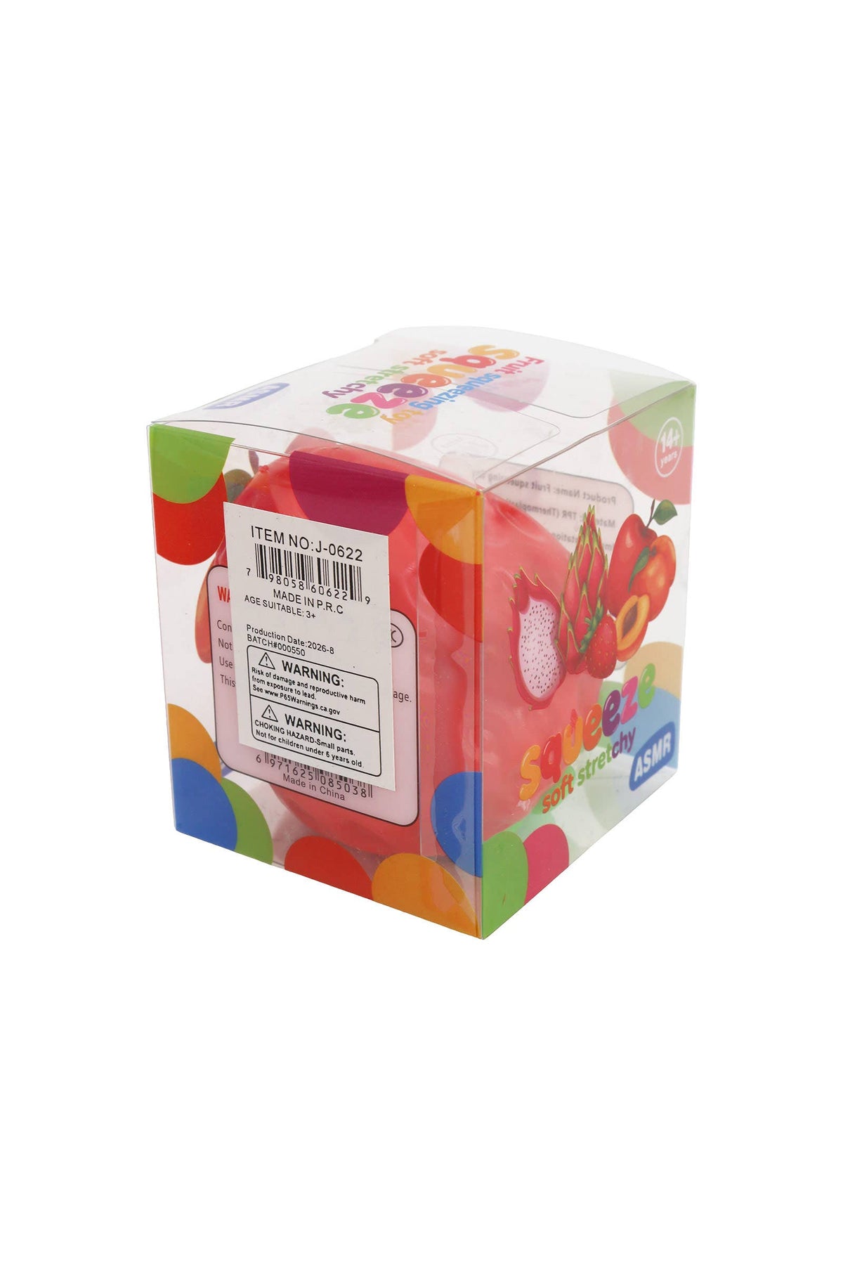 Strawberry Crunchy Bead Soft Slime Filled TPR Squishy - The Sensory