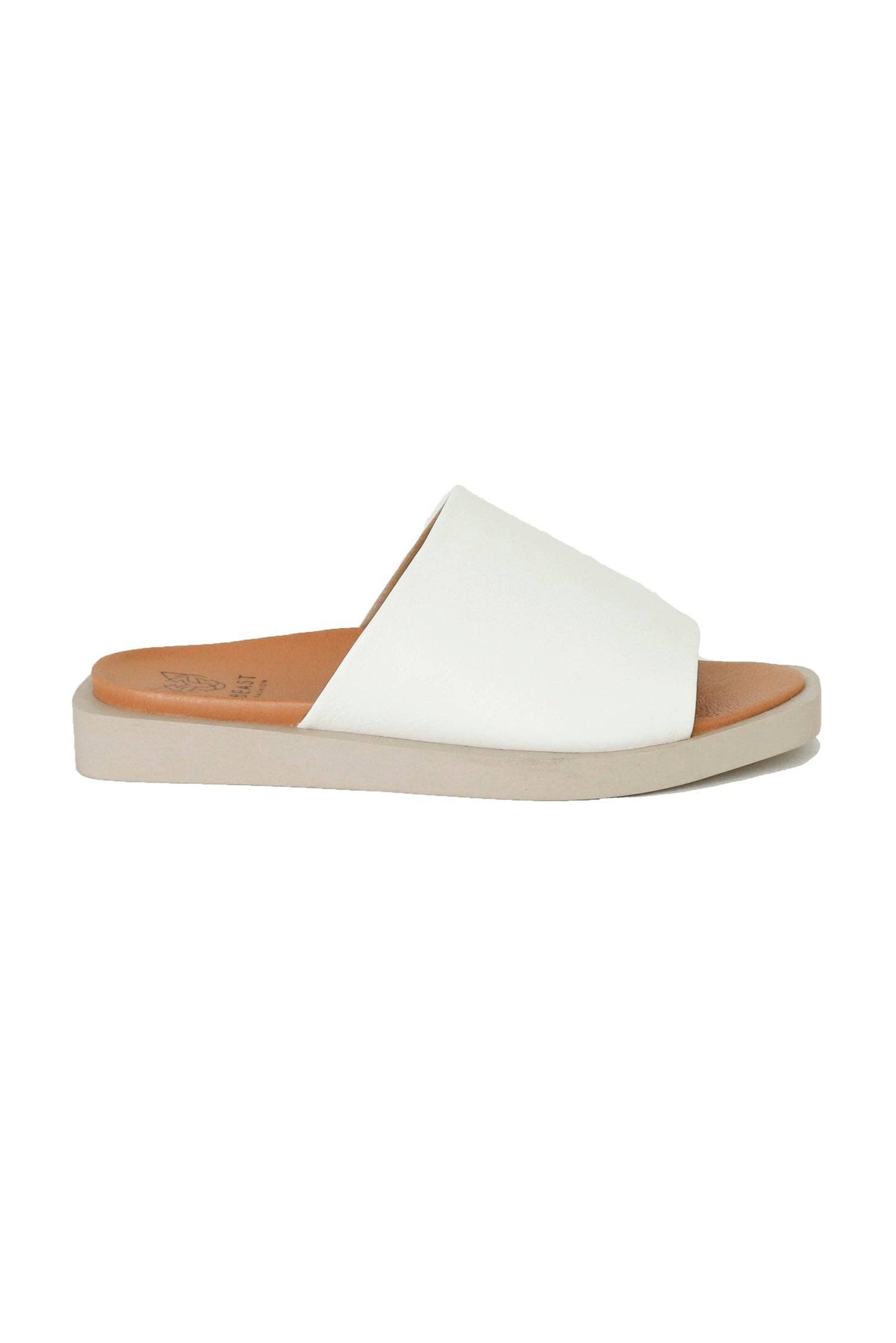 Soft Leather Slide Sandals All Day Comfort- Blue or Nude