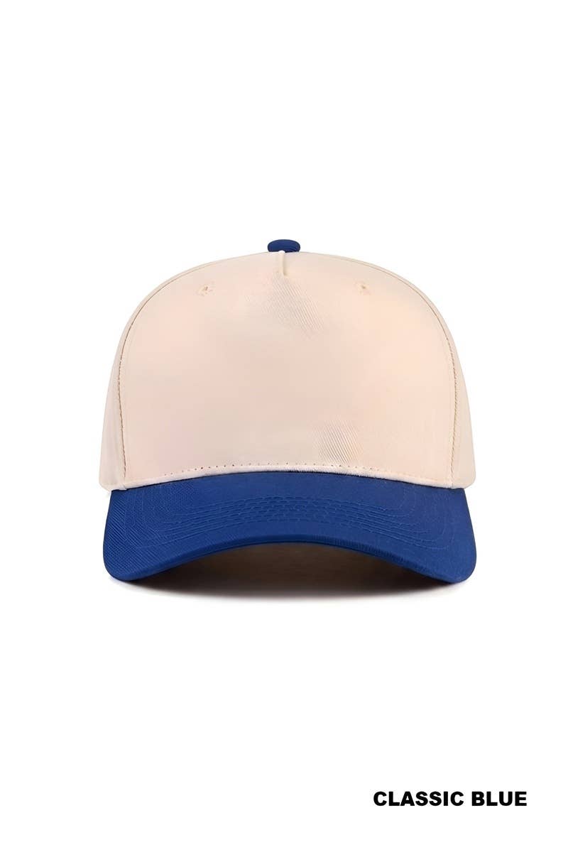 Canvas Cotton Cap Modest Fashion Two Tone Design Adjustable Strap