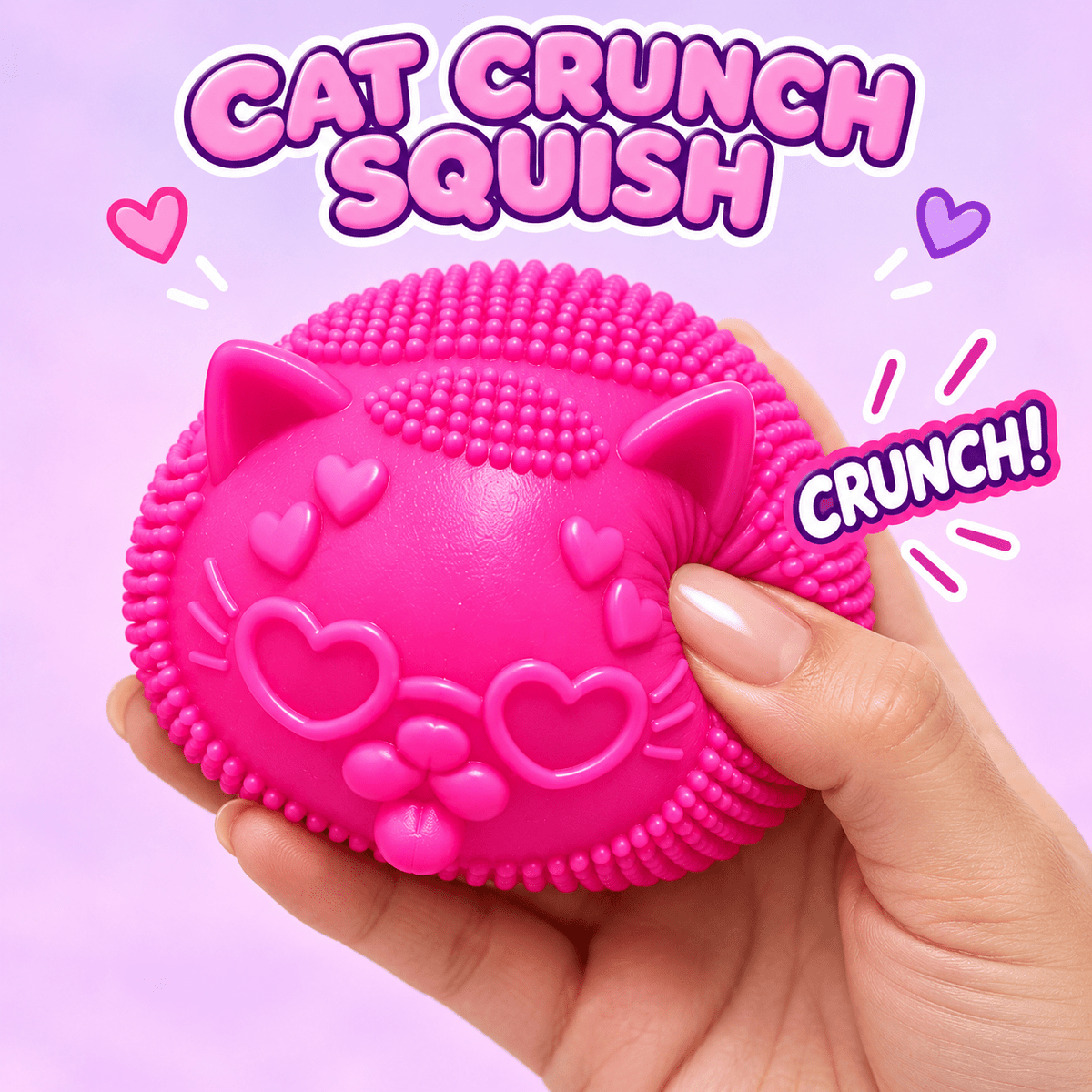 Cat Crunch Squish ASMR Textured Cat Stress Toy - The Sensory